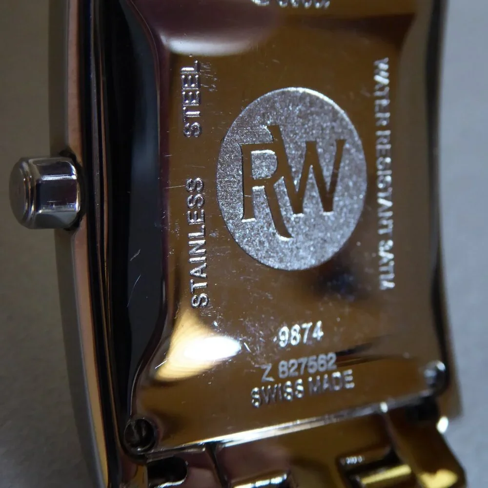 VINTAGE NEW RAYMOND WEIL MENS 9874 TOSCA SILVER DIAL15 JEWEL SWISS TANK & WALLET - Picture 6 of 16